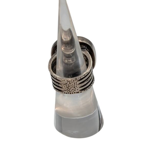 Silpada 925 Sterling Silver Wide Band Bronzite Stone Ring Size 5 - 1.4g - Picture 9 of 11